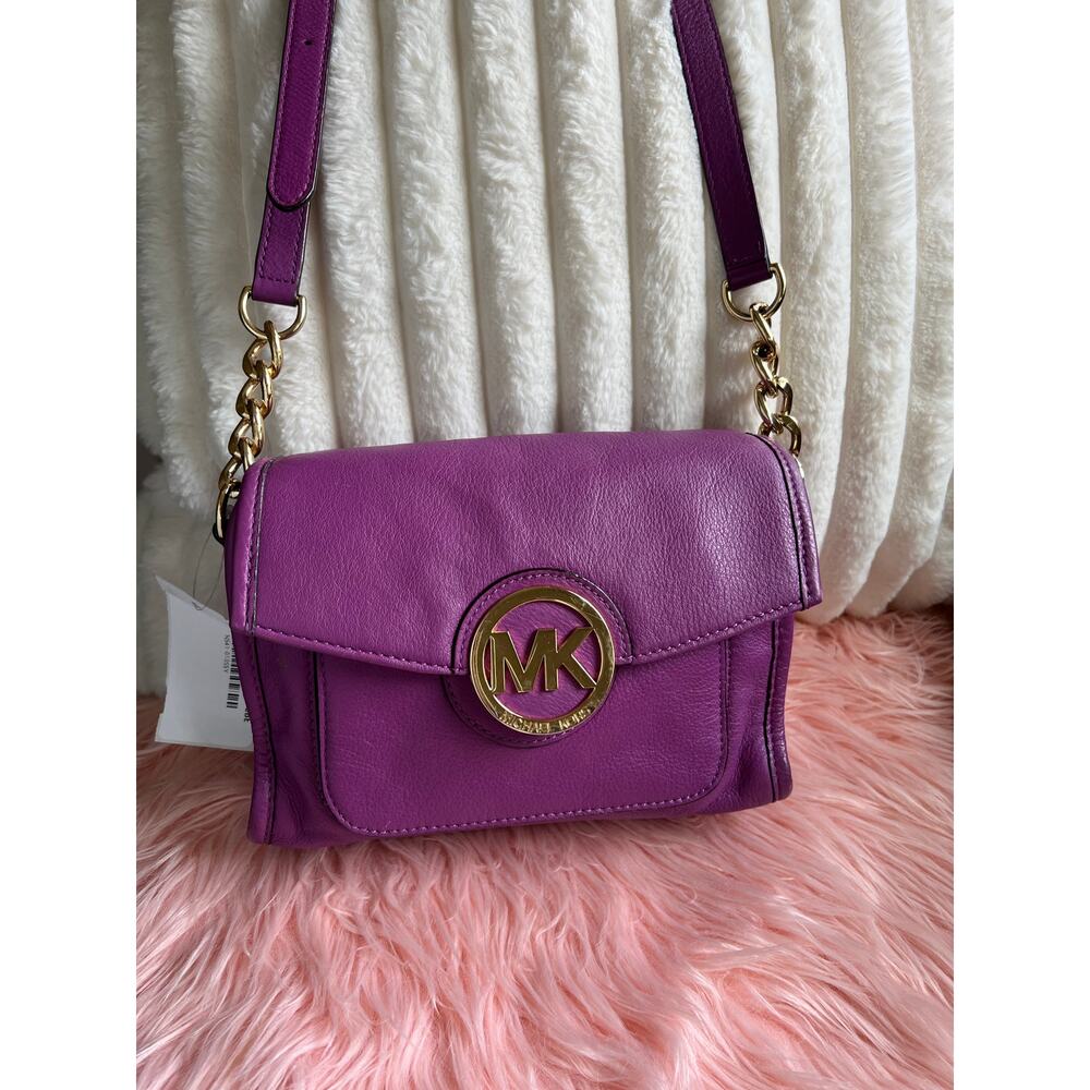 Vintage Purple Michael Kors Margo Chain Crossbody